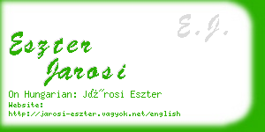 eszter jarosi business card